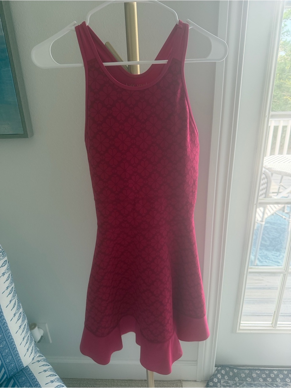 kate spade Magenta Floral Fit-and-Flare Tennis Dress w/skort